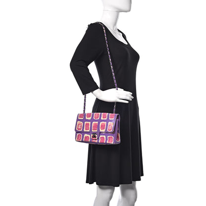 Chanel Nylon Printed Small Flap Purple 2 of 24