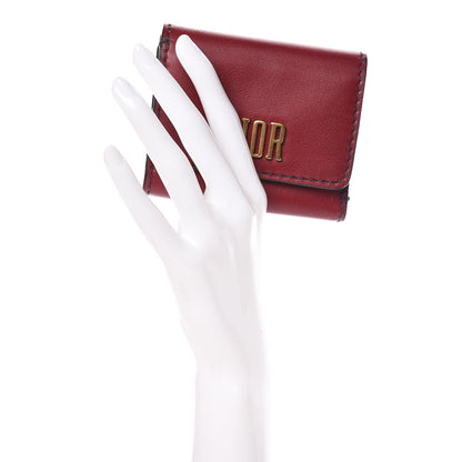 Christian Dior Calfskin Small Dfence Compact Wallet Scarlet 2 of 9