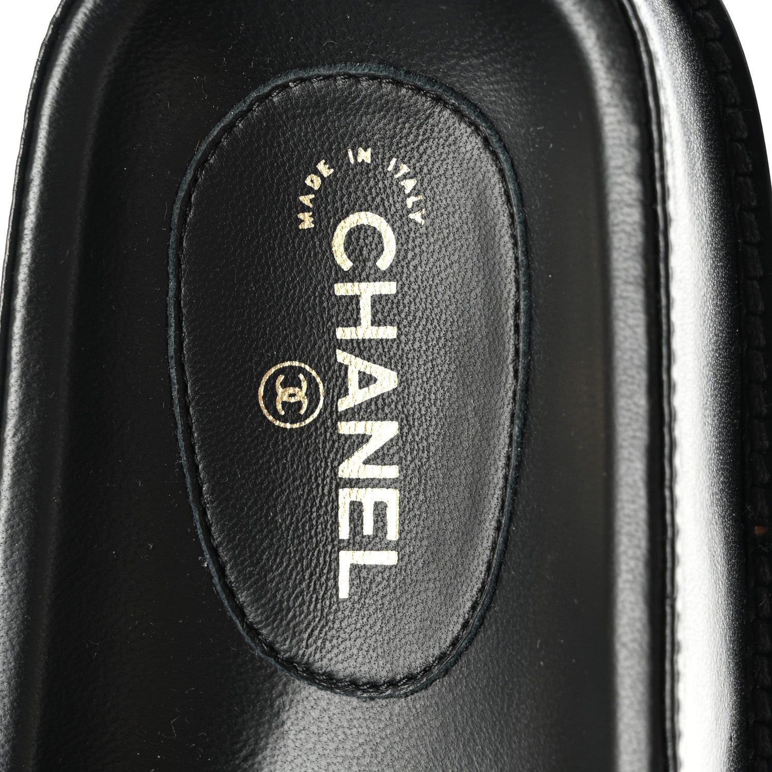 Chanel Lambskin Cha-Nel Mule Sandals 37.5 Black Multicolor 7 of 8