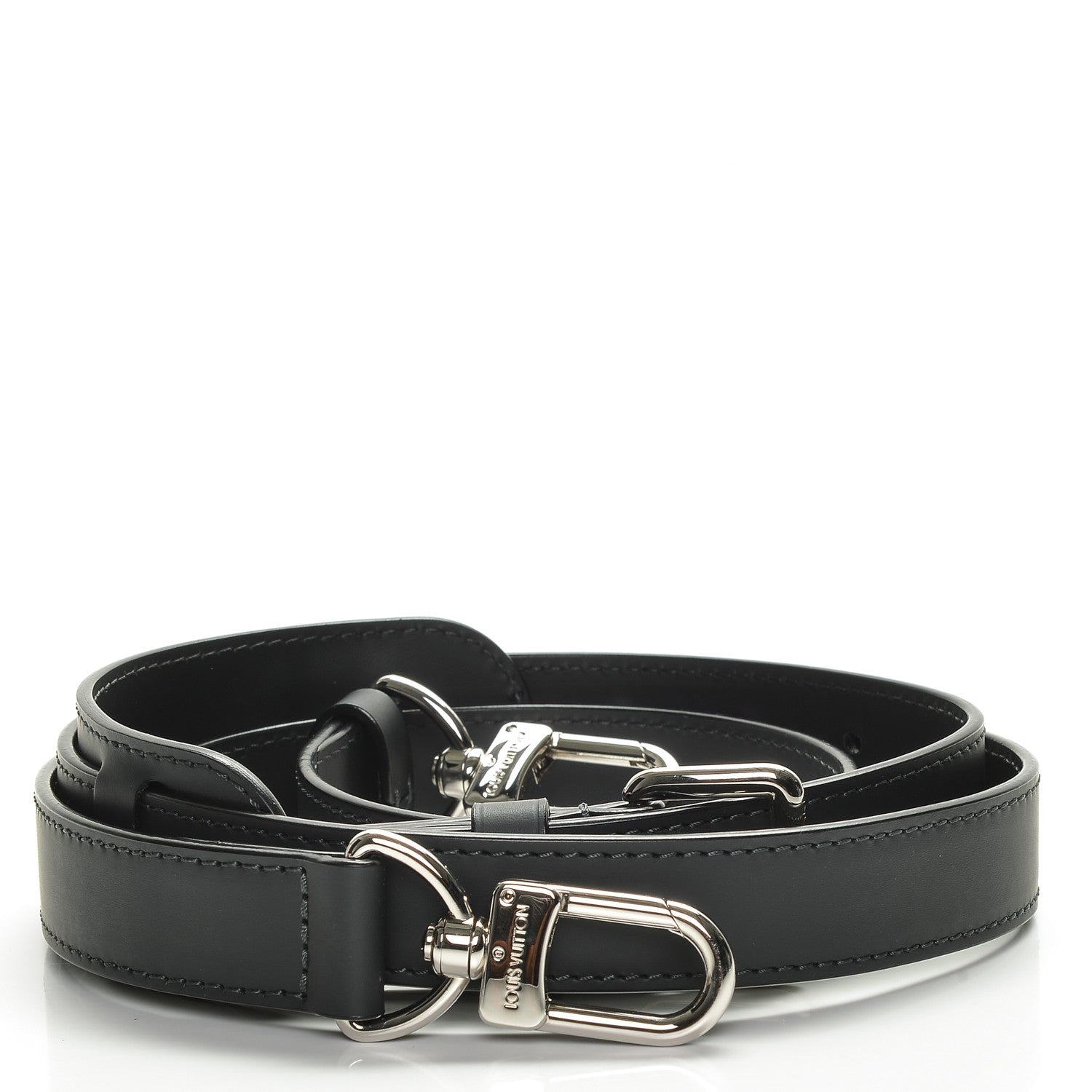 Louis Vuitton Calfskin Keepall Bandouliere Adjustable Shoulder Strap Black 1 of 5