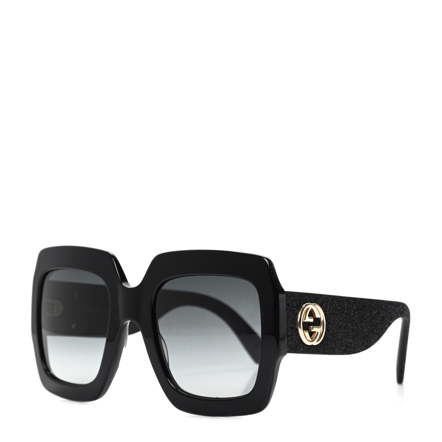 Square Frame Glitter GG0102S Sunglasses Black