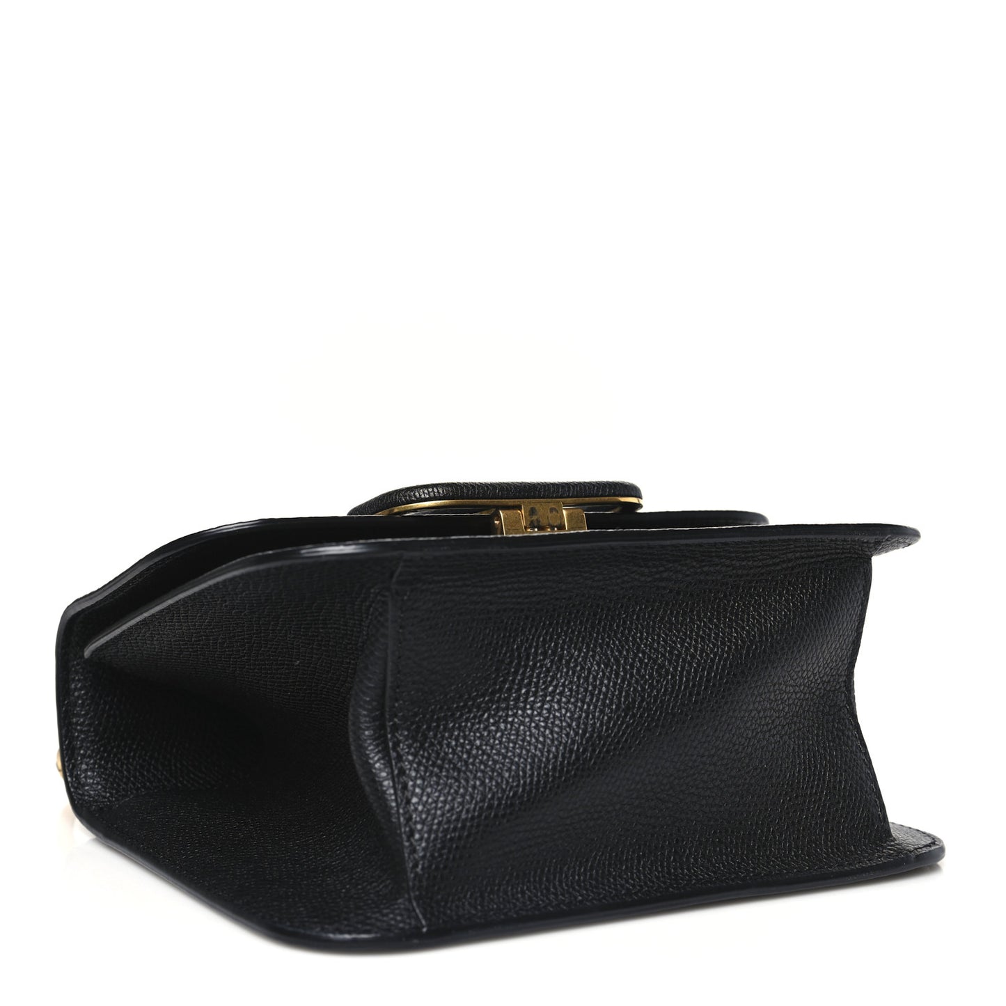 Grainy Calfskin Small VSling Shoulder Bag Black