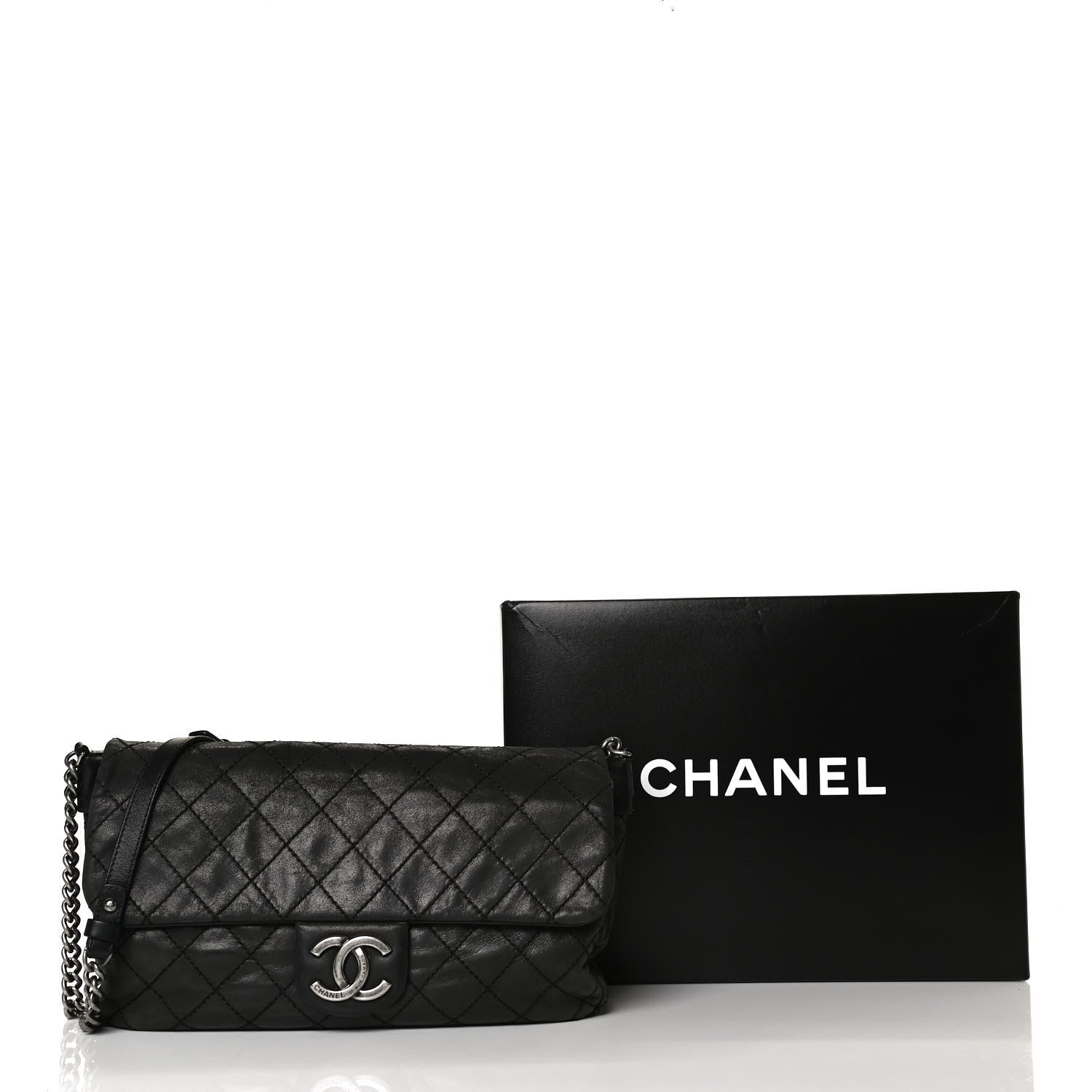Chanel Iridescent Calfskin Large Coco Daily Flap Black 17 of 17