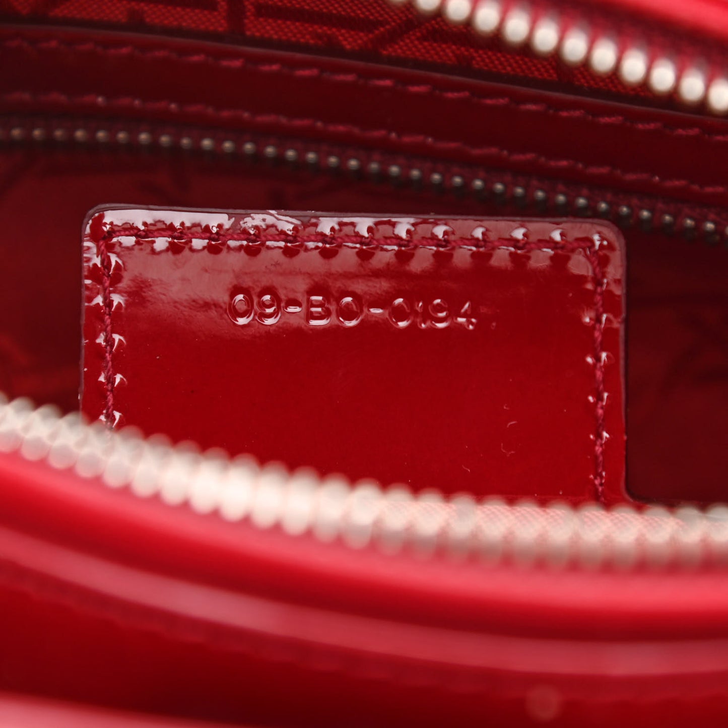 Patent Cannage Large Lady Dior Red