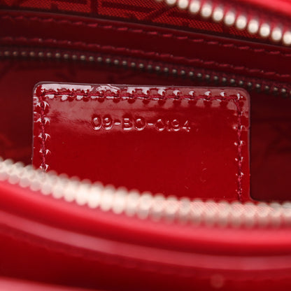Christian Dior Patent Cannage Large Lady Dior Red 7 of 10