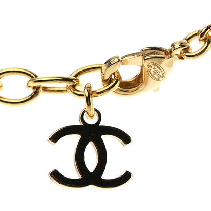 Chanel Crystal Pearl CC Africa Pendant Necklace Gold White 6 of 7