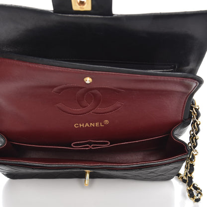 Chanel Lambskin Quilted Medium Double Flap Black 15 of 18