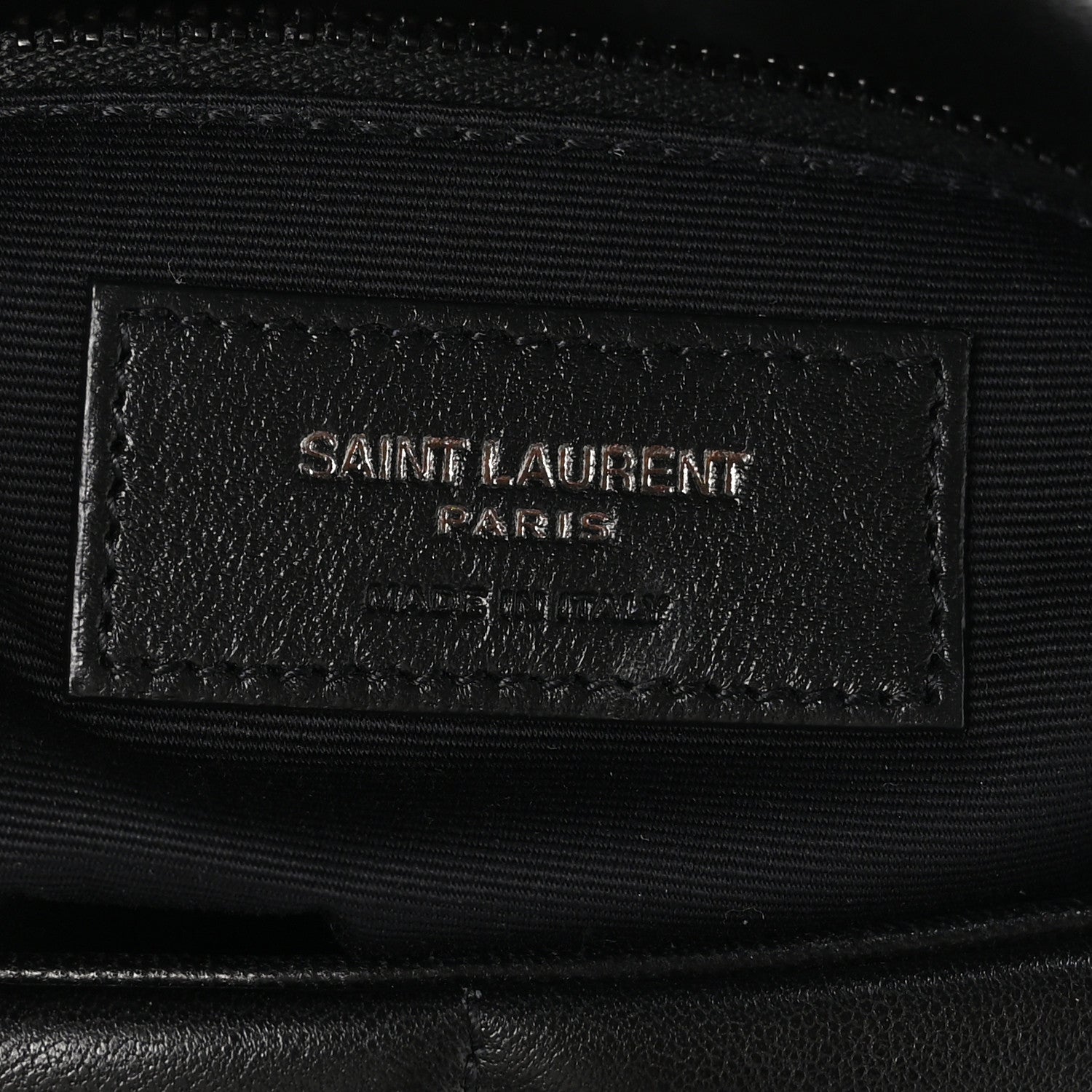 Saint Laurent Lambskin Quilted Monogram Monochrome Small Loulou Puffer Chain Satchel Black 6 of 10