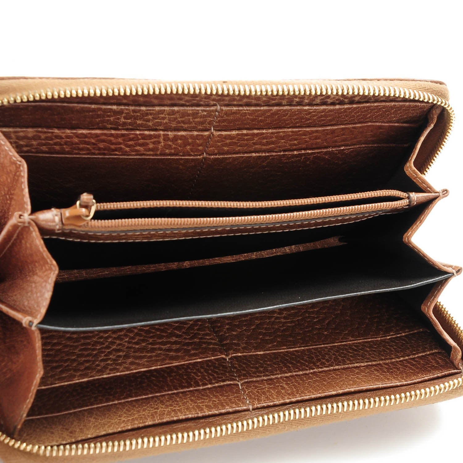 Gucci Guccissima Bamboo Tassel Zip Around Wallet Light Brown 5 of 7