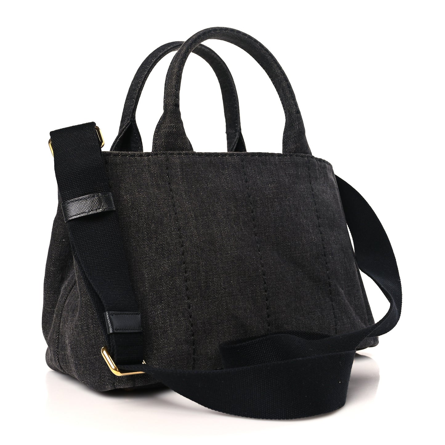 Denim Small Logo Tote Black