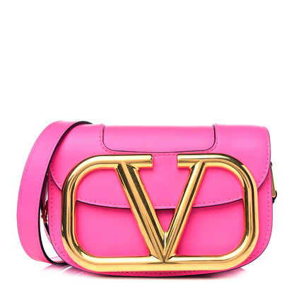 Valentino Garavani Calfskin Small Supervee Crossbody Bag Azalea 1 of 8