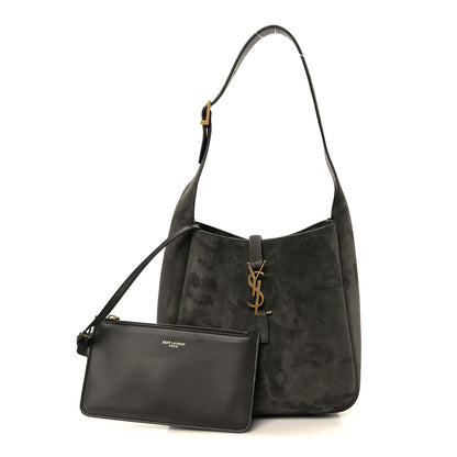 Saint Laurent Suede Small Le 5 A 7 Soft Hobo Urban Grey 3 of 14