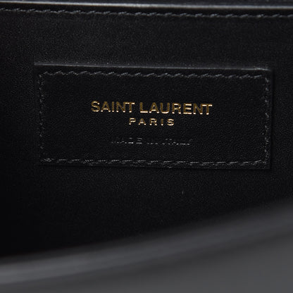 Saint Laurent Smooth Calfskin Small Deconstructed Monogram Kate Satchel Black 6 of 13