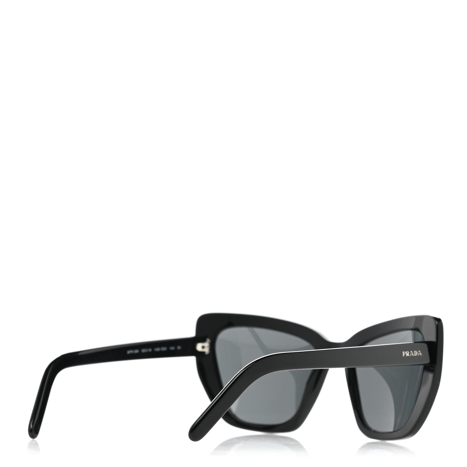 Prada Cat Eye Sunglasses SPR 08V Black 4 of 8