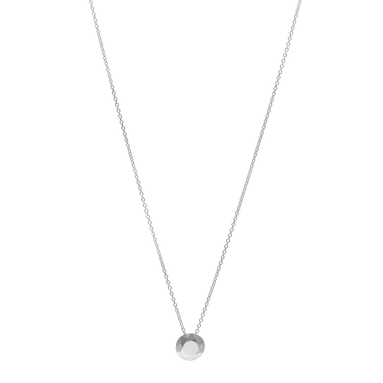 Tiffany Sterling Silver Elsa Peretti Two Carat Faceted Pendant Necklace 1 of 5