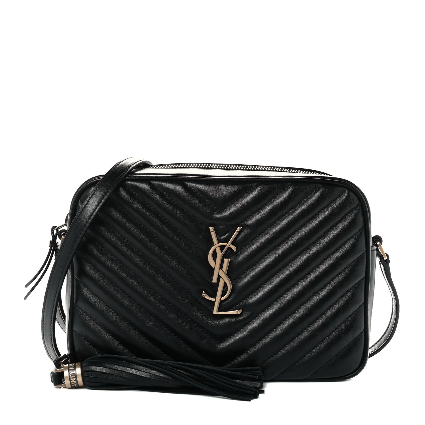 Calfskin Matelasse Monogram Lou Camera Bag Black