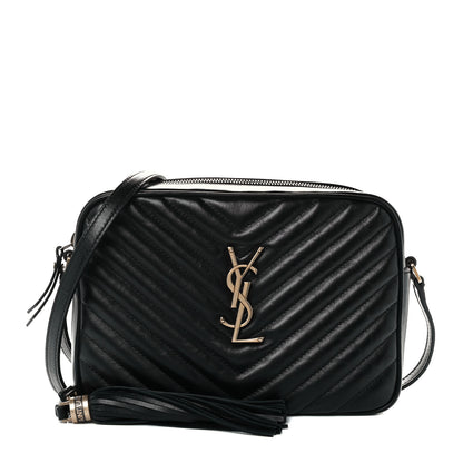 Saint Laurent Calfskin Matelasse Monogram Lou Camera Bag Black 1 of 10