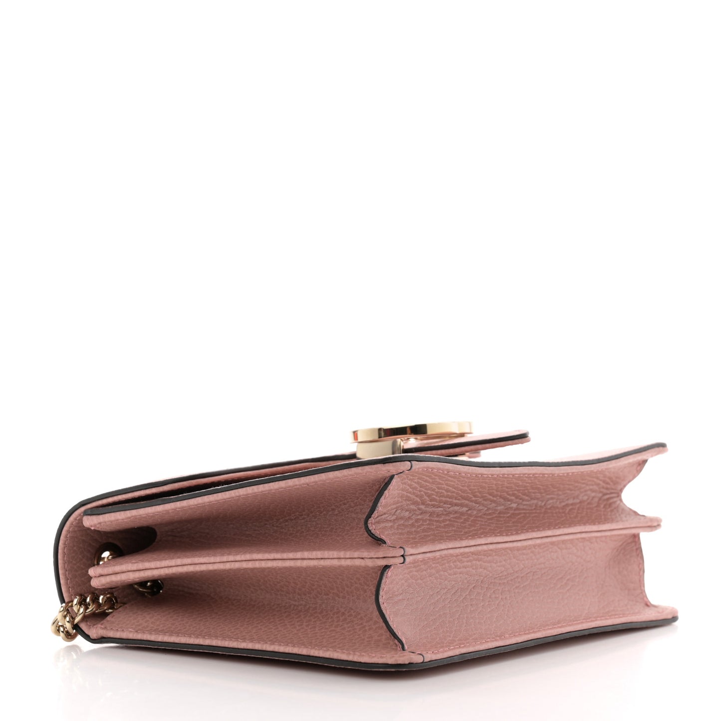 Dollar Calfskin Small Interlocking G Shoulder Bag Soft Pink
