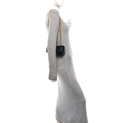 Celine Goatskin Matelasse Mini Chain Shoulder Bag  Black 2 of 9