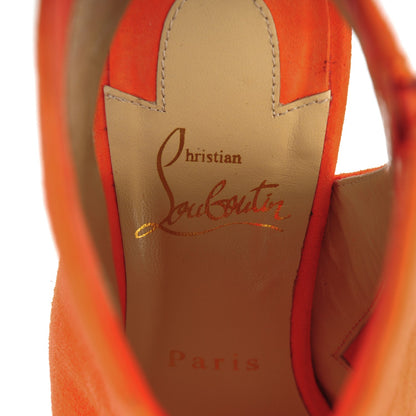 Christian Louboutin Suede Fringe Otoka 120 Booties 37 Capucine 6 of 7
