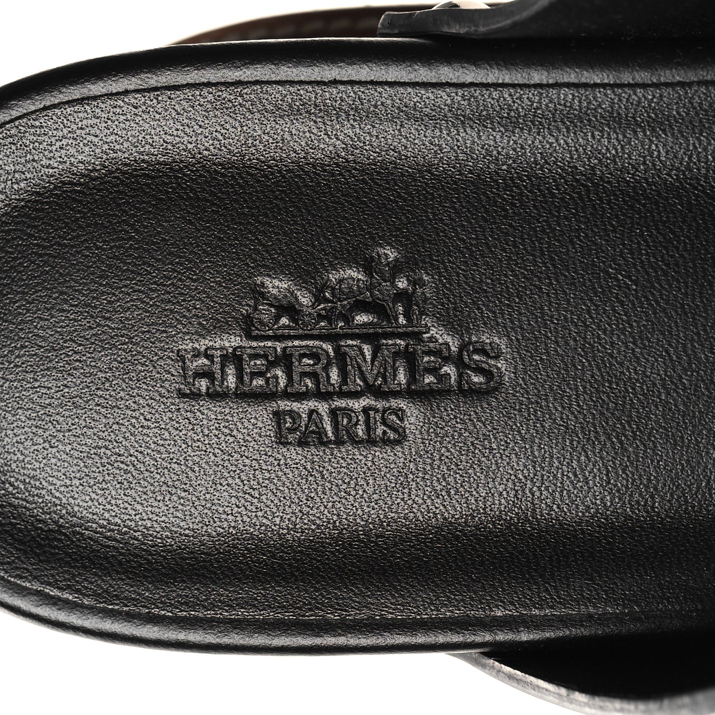 Calfskin Ellipse Sandals 37 Black