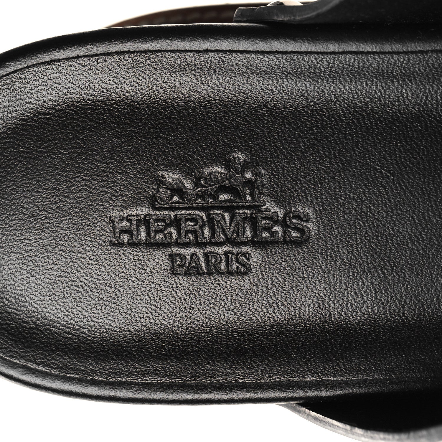 Hermes Calfskin Ellipse Sandals 37 Black 8 of 10
