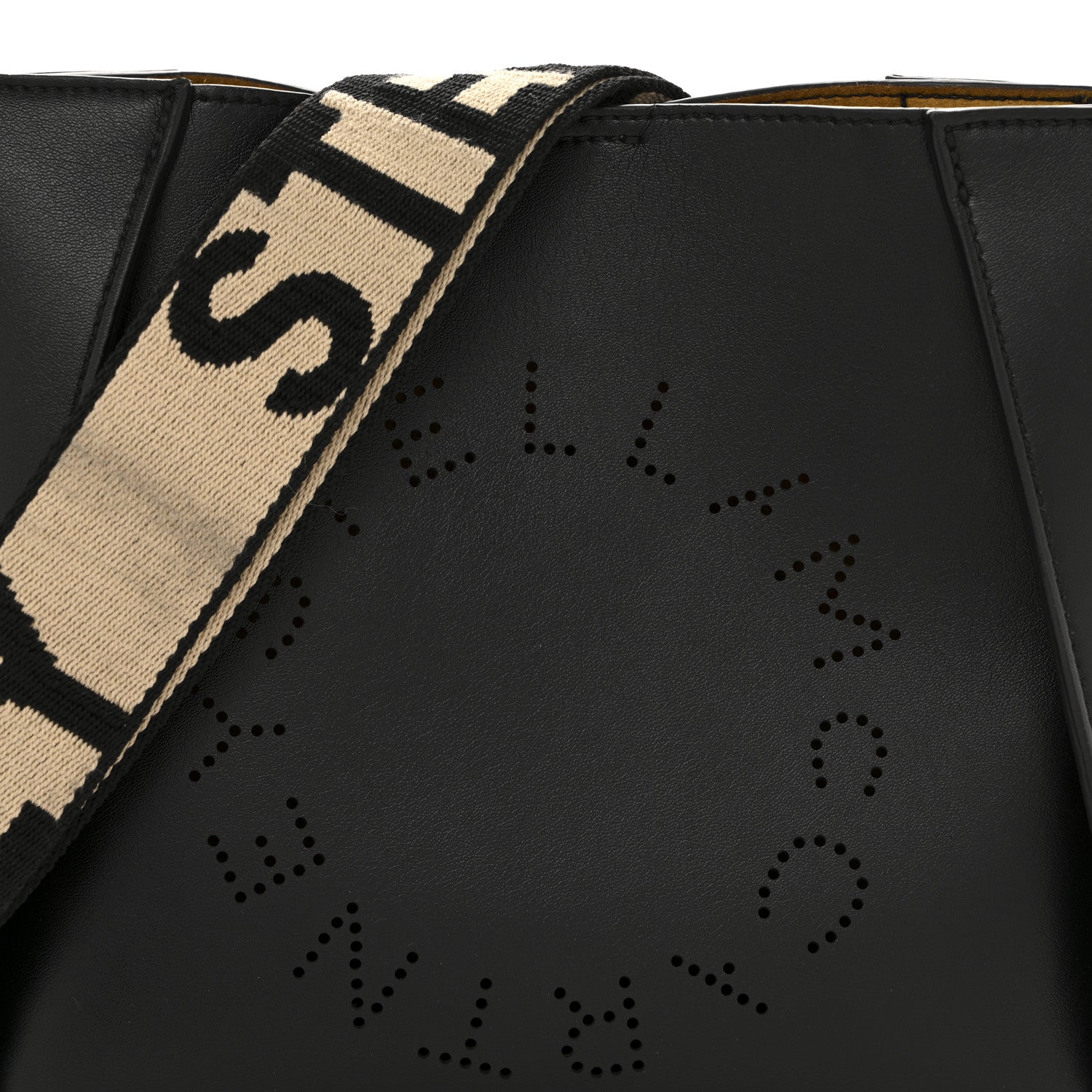 Stella McCartney Eco Alter Nappa Perforated Logo Mini Crossbody Black 8 of 11