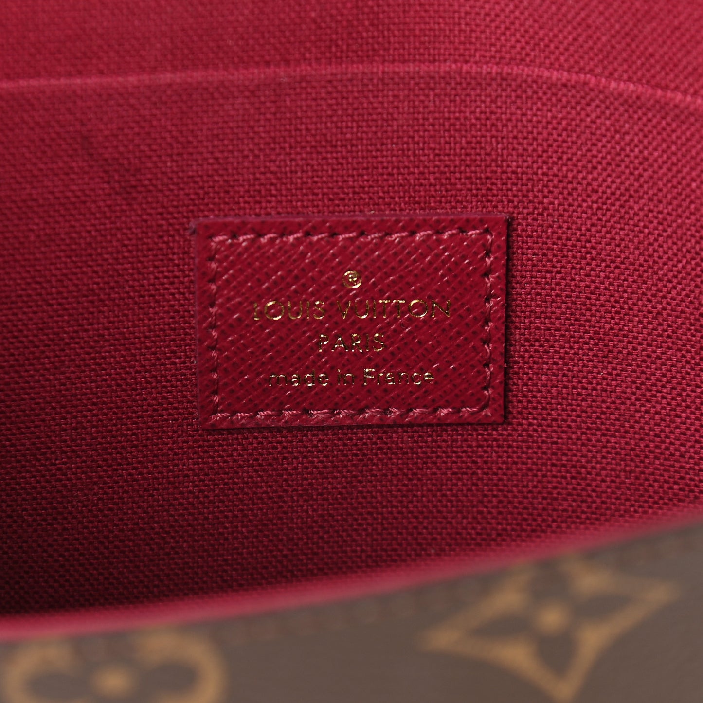 Monogram Pochette Felicie Chain Wallet Fuchsia