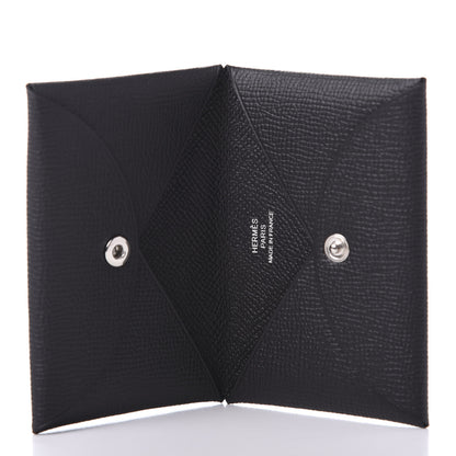 Hermes Epsom Calvi Card Case Black 5 of 8