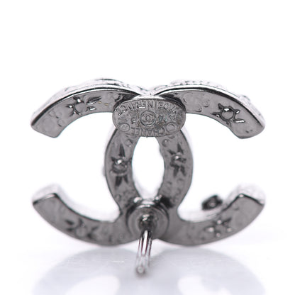 Chanel Crystal Mini CC Earrings Ruthenium 3 of 5