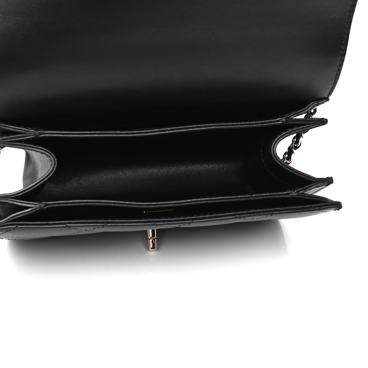 Chanel Calfskin Quilted Small Top Handle Flap Black 4 of 4