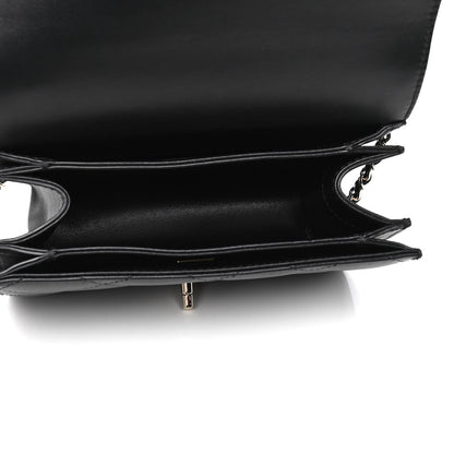 Chanel Calfskin Quilted Small Top Handle Flap Black 4 of 4