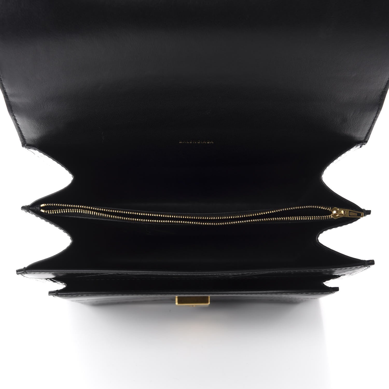 Balenciaga Calfskin Losange Monogram Embossed Medium Sharp Top Handle Bag Black 5 of 10