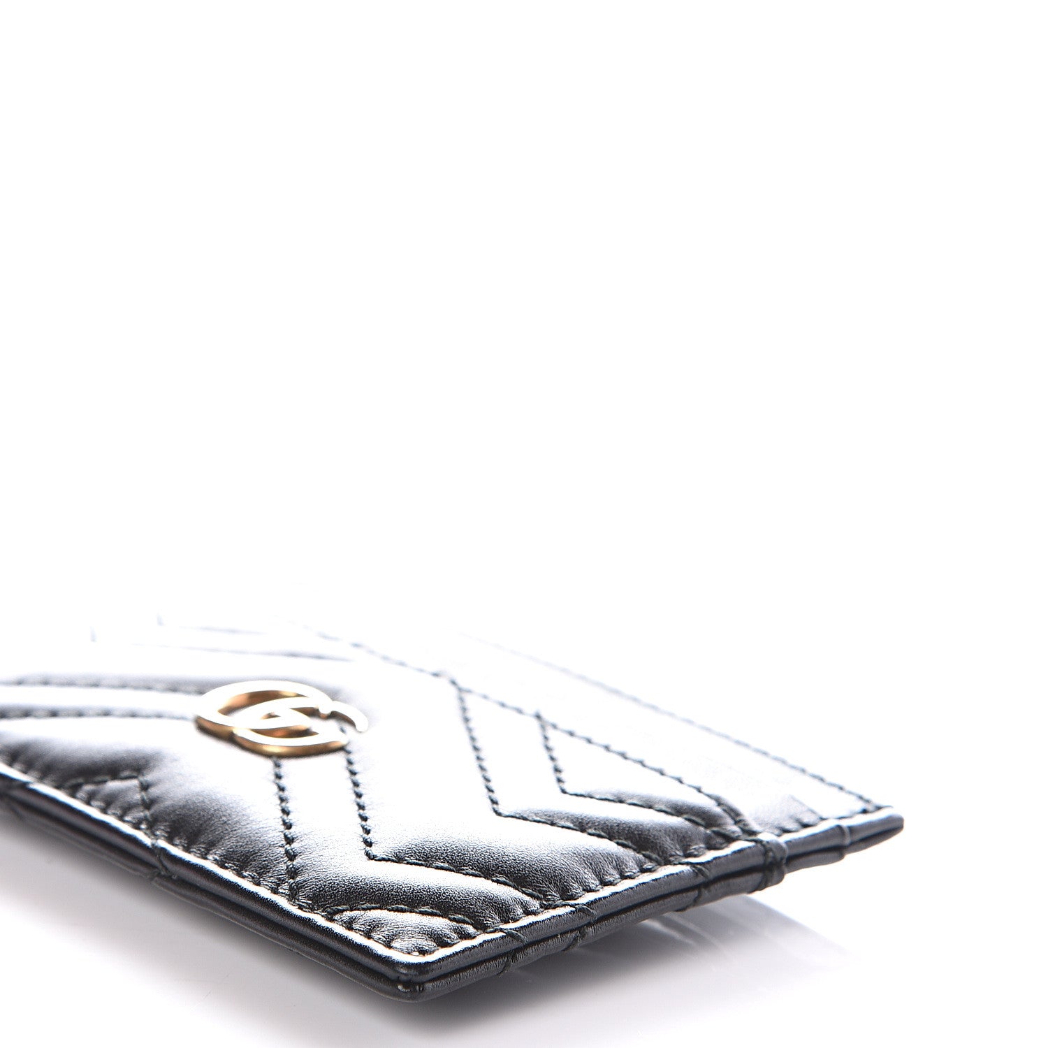 Gucci Calfskin Matelasse GG Marmont Card Holder Black 7 of 9