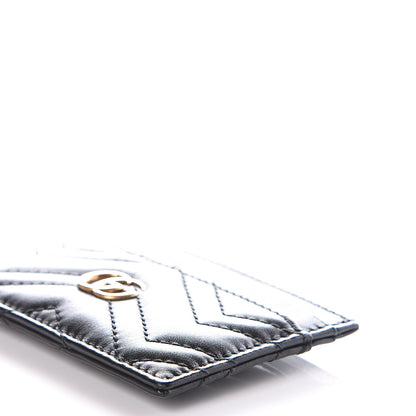 Gucci Calfskin Matelasse GG Marmont Card Holder Black 7 of 9