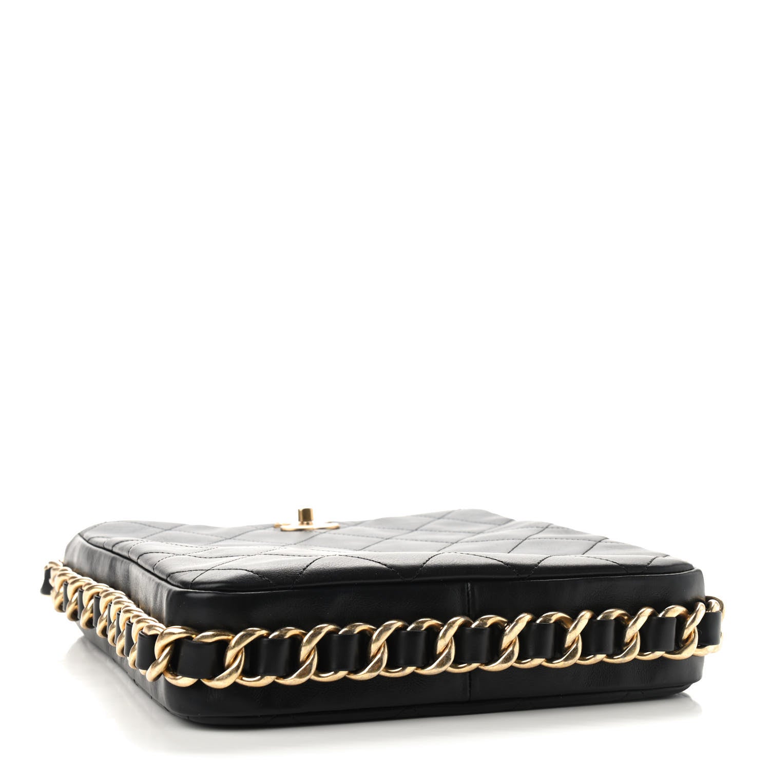 Chanel Calfskin Quilted Framing Chain Hobo Black 4 of 9