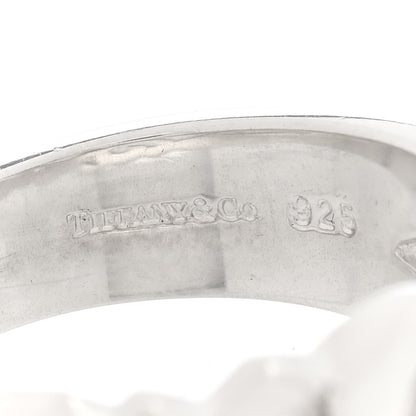 Tiffany Sterling Silver Paloma Picasso Loving Heart Band Ring 56 7.5 4 of 6