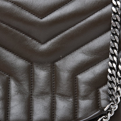 Saint Laurent Calfskin Y Quilted Monogram Medium Loulou Monogram Chain Satchel Kaki Fonce 11 of 11