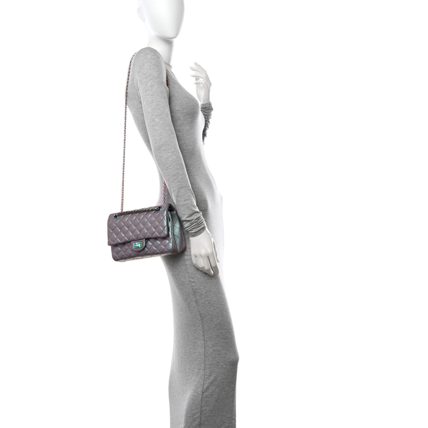 Chanel Iridescent Lambskin Quilted 2.55 Reissue 225 Flap Light Purple 2 of 12