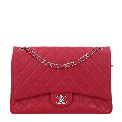 Chanel Caviar Quilted Maxi Double Flap Dark Red 1 of 10