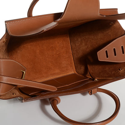 Celine Natural Calfskin Small Mini Tie Knot Tote Tan 5 of 7