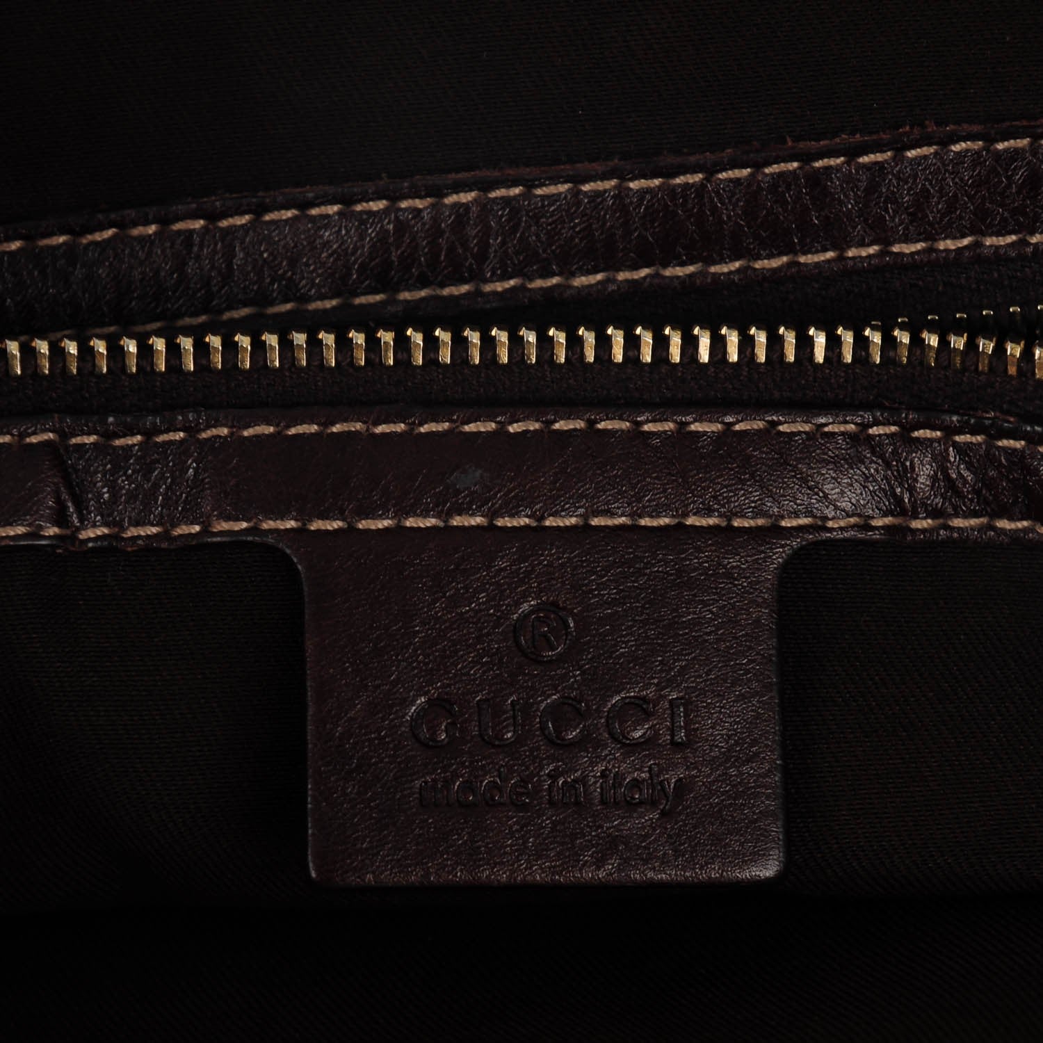 Gucci Calfskin Medium Britt Tote Dark Brown 6 of 7