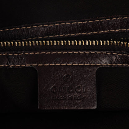 Gucci Calfskin Medium Britt Tote Dark Brown 6 of 7