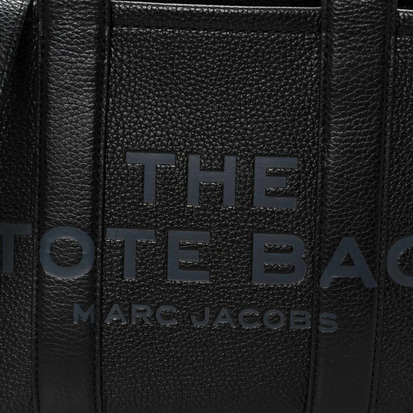 Grained Calfskin Small The Tote Bag Black