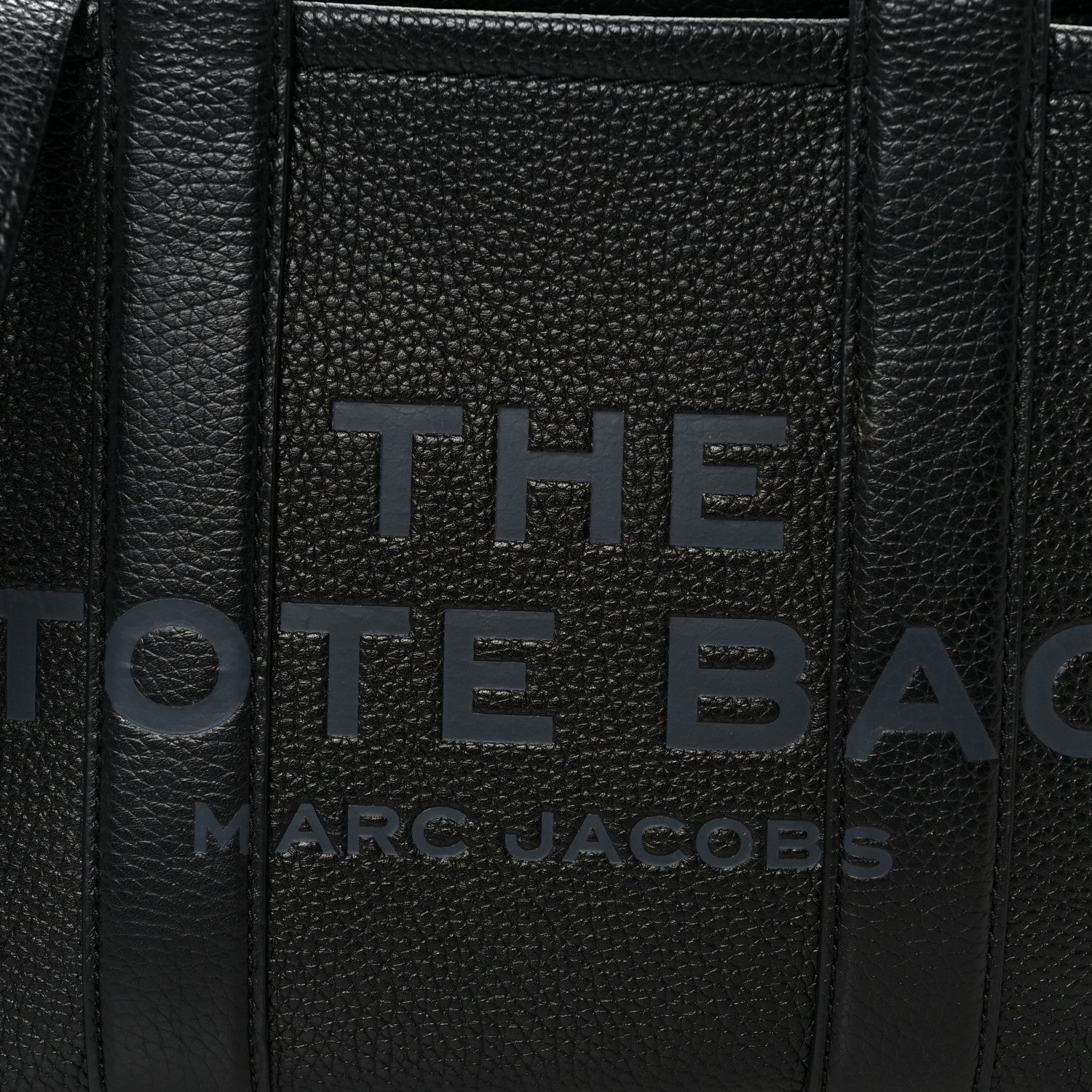 Marc Jacobs Grained Calfskin Small The Tote Bag Black 8 of 13