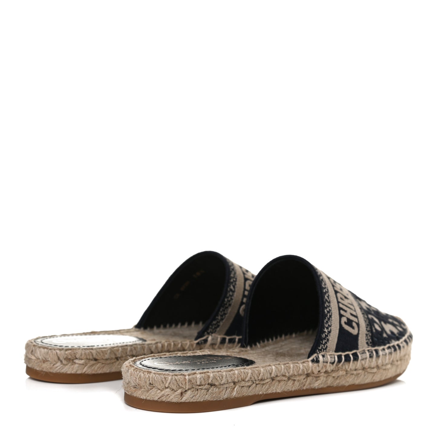 Oblique Embroidered Granville Espadrille 15mm Slippers 38.5 Deep Blue