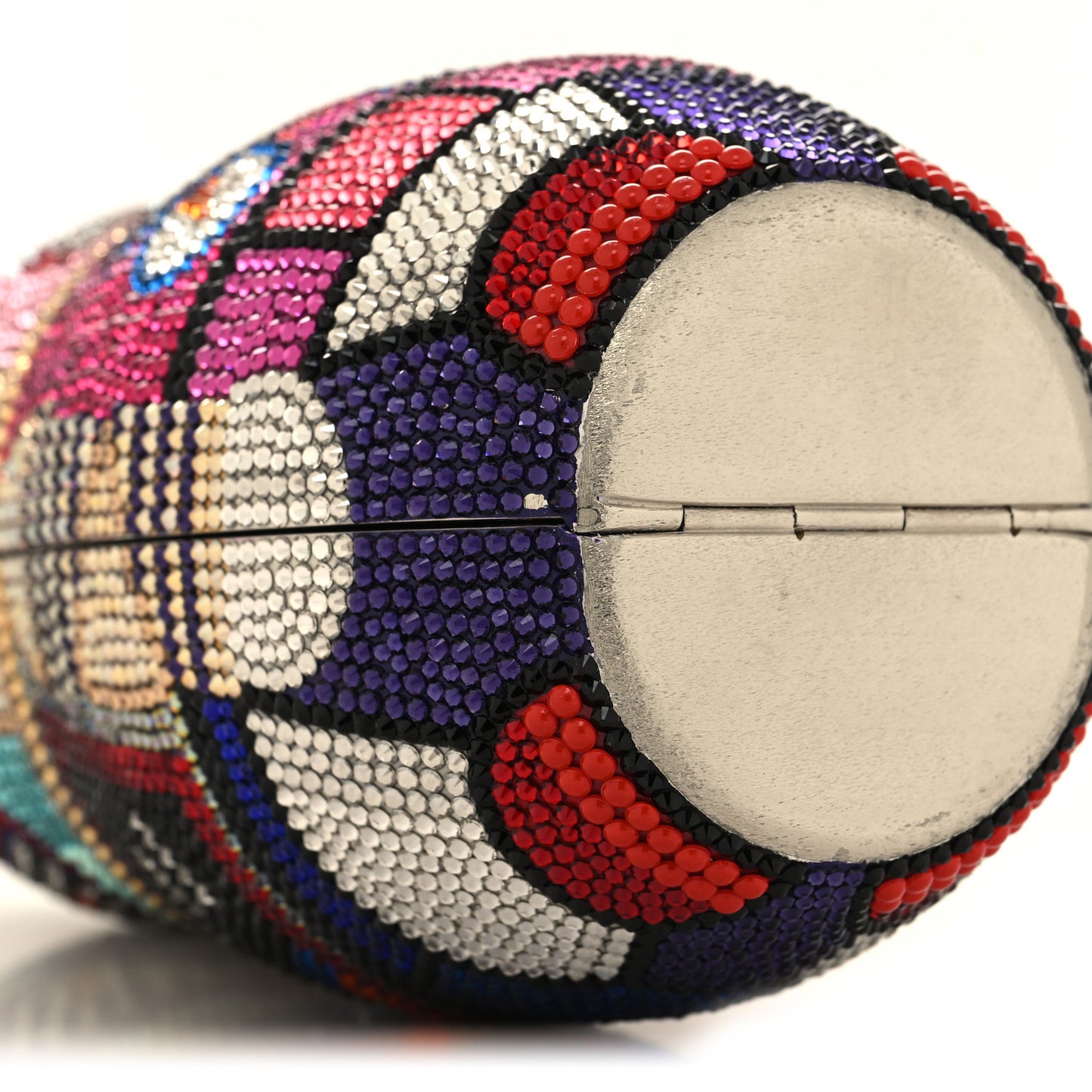Crystal Robot Russian Doll Minaudiere Clutch Gold Multicolor