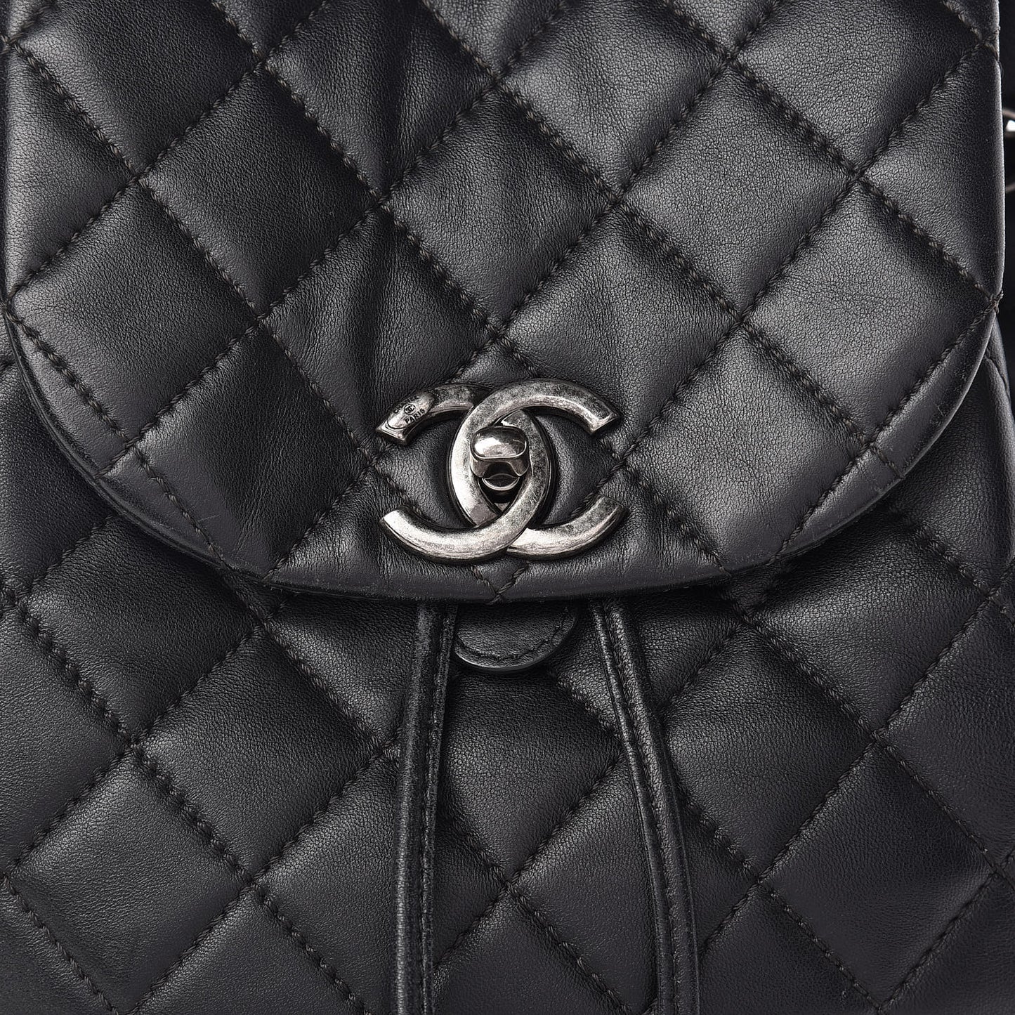 Lambskin Quilted Daily Supple Backpack Black