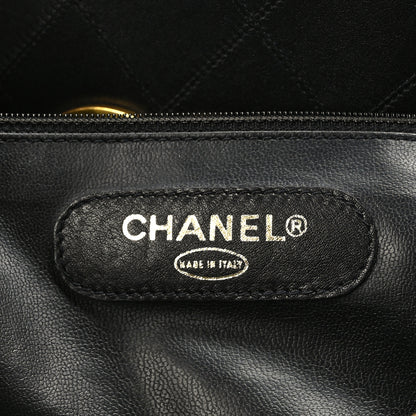 Chanel Calfskin Stitched XL Weekender Black 6 of 12