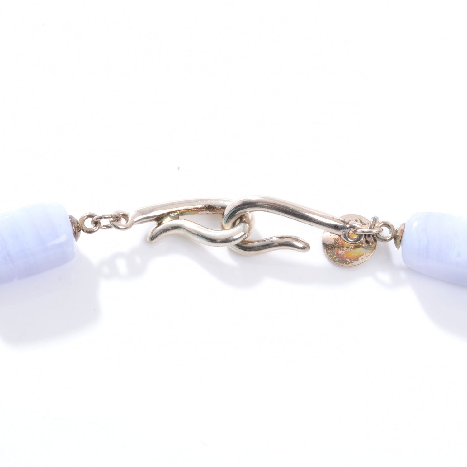 Tiffany Sterling Silver Lace Agate Twist Necklace 4 of 6